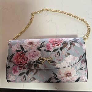 Floral Chain Strap Clutch